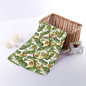 Avocado Cut In Half Drawing Print Towel