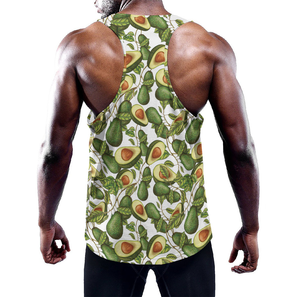 Avocado Cut In Half Drawing Print Training Tank Top