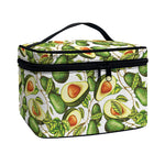 Avocado Cut In Half Drawing Print Travel Makeup Bag