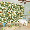 Avocado Cut In Half Drawing Print Wall Sticker