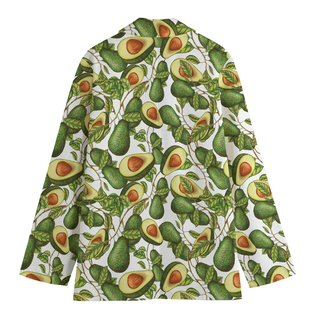 Avocado Cut In Half Drawing Print Women's Blazer