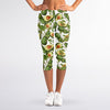 Avocado Cut In Half Drawing Print Women's Capri Leggings