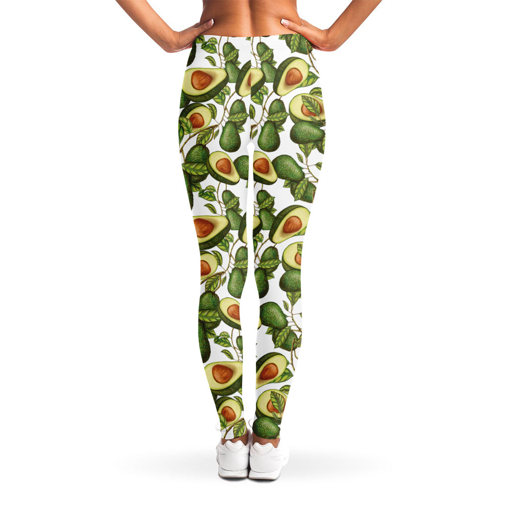 Avocado Cut In Half Drawing Print Women's Leggings