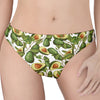 Avocado Cut In Half Drawing Print Women's Thong