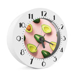 Avocado Cut In Half Pattern Print Alarm Clock
