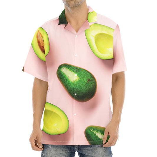 Avocado Cut In Half Pattern Print Aloha Shirt