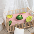 Avocado Cut In Half Pattern Print Baby Crib Sheet