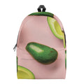 Avocado Cut In Half Pattern Print School Backpack