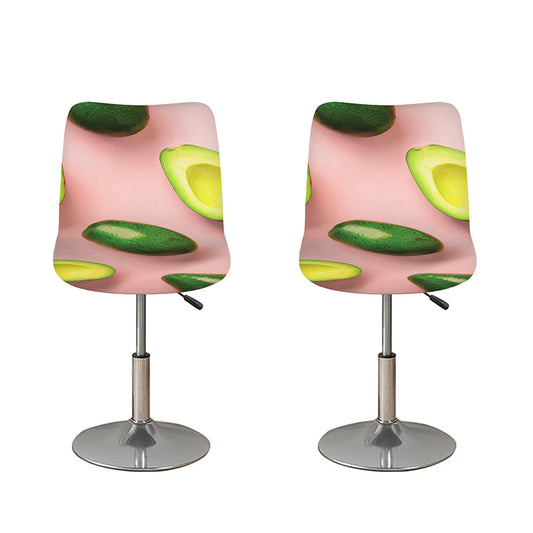Avocado Cut In Half Pattern Print Bar Stool Covers