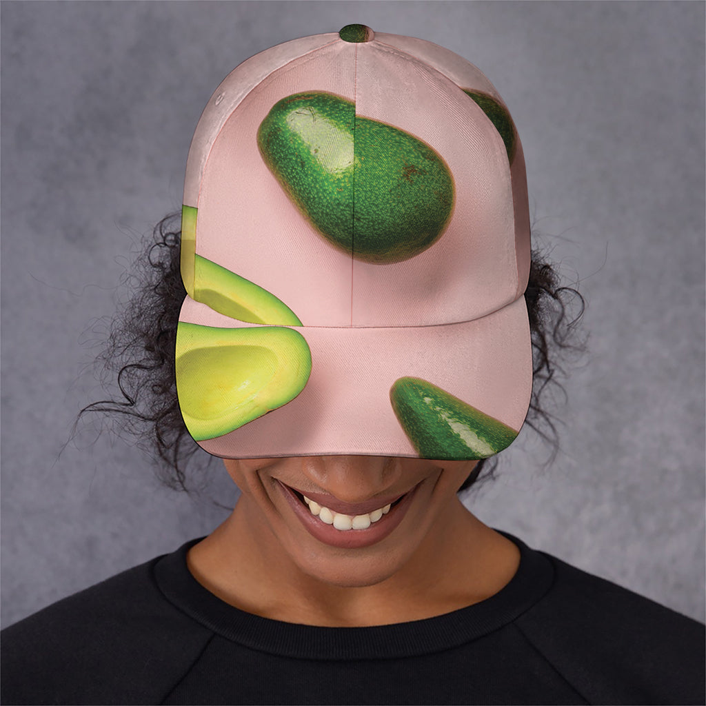 Avocado Cut In Half Pattern Print Baseball Cap