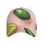 Avocado Cut In Half Pattern Print Baseball Cap