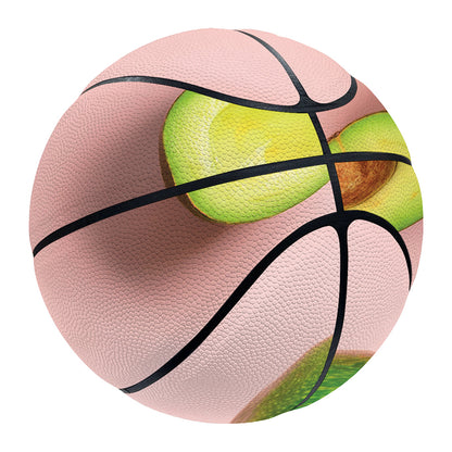 Avocado Cut In Half Pattern Print Basketball