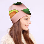 Avocado Cut In Half Pattern Print Beanie