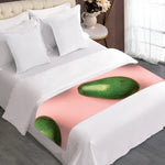 Avocado Cut In Half Pattern Print Bed Runner