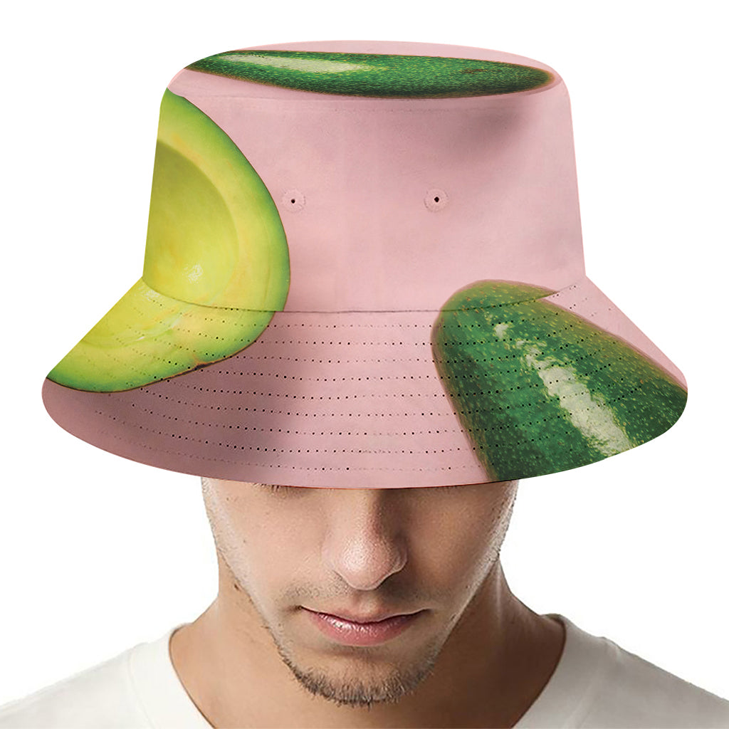 Avocado Cut In Half Pattern Print Bucket Hat