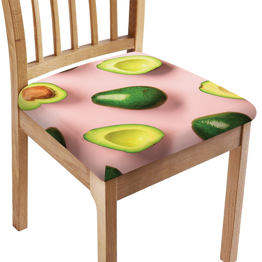 Avocado Cut In Half Pattern Print Chair Cushion Cover