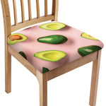 Avocado Cut In Half Pattern Print Chair Cushion Cover