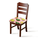 Avocado Cut In Half Pattern Print Chair Cushion Cover