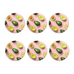 Avocado Cut In Half Pattern Print Coaster Set