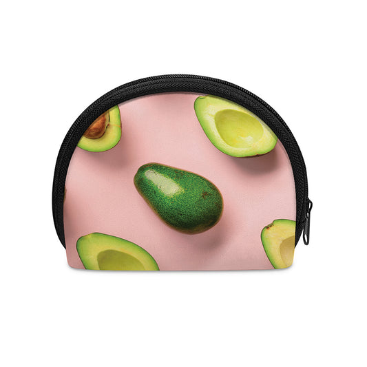 Avocado Cut In Half Pattern Print Coin Purse