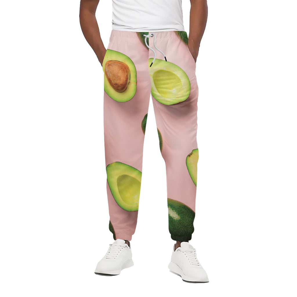 Avocado Cut In Half Pattern Print Cotton Pants