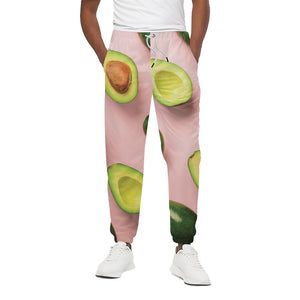 Avocado Cut In Half Pattern Print Cotton Pants