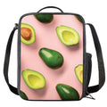 Avocado Cut In Half Pattern Print Crossbody Lunch Bag