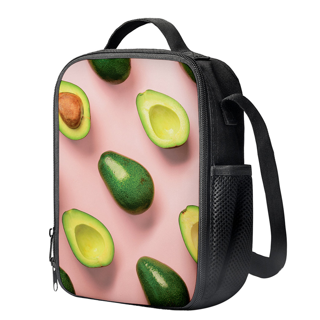 Avocado Cut In Half Pattern Print Crossbody Lunch Bag