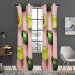 Avocado Cut In Half Pattern Print Curtain