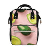 Avocado Cut In Half Pattern Print Diaper Bag