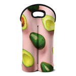 Avocado Cut In Half Pattern Print Double Neoprene Wine Tote