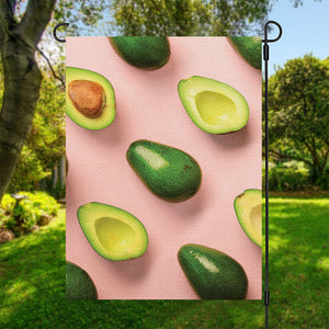 Avocado Cut In Half Pattern Print Garden Flag