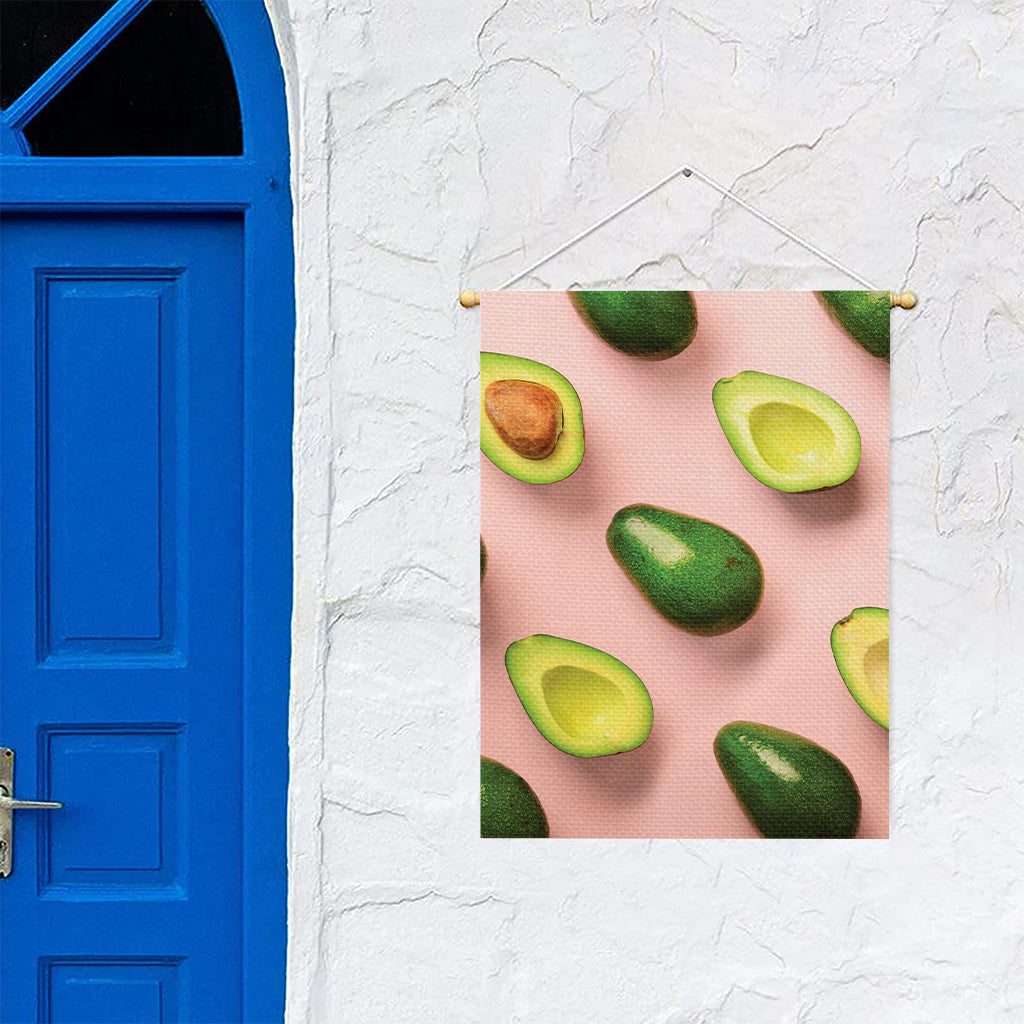 Avocado Cut In Half Pattern Print Garden Flag