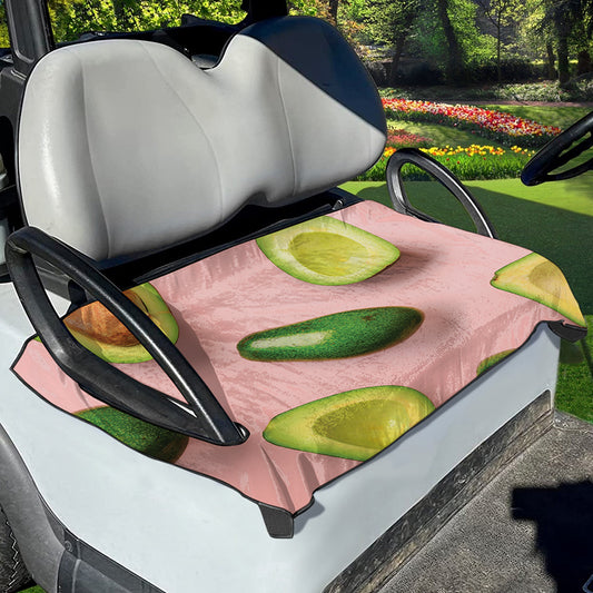 Avocado Cut In Half Pattern Print Golf Cart Seat Cover