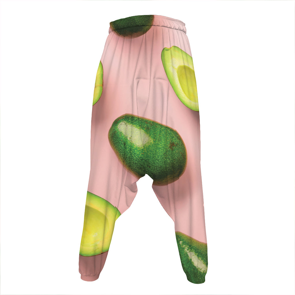 Avocado Cut In Half Pattern Print Hammer Pants