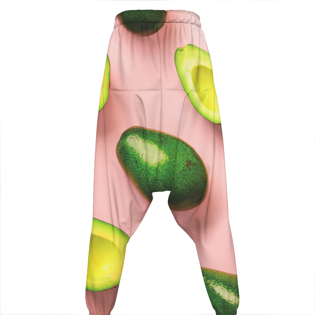 Avocado Cut In Half Pattern Print Hammer Pants