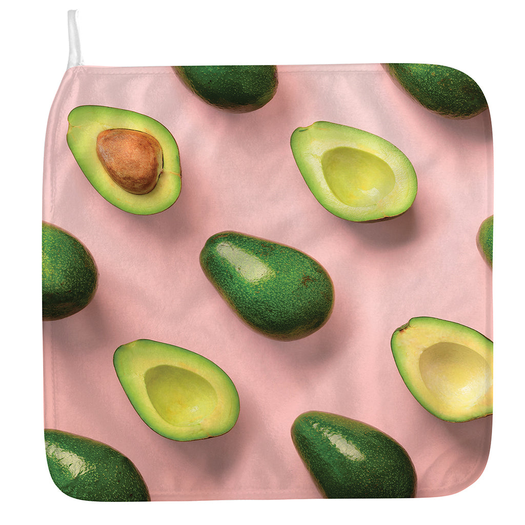 Avocado Cut In Half Pattern Print Hand Towel