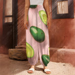 Avocado Cut In Half Pattern Print Harem Pants