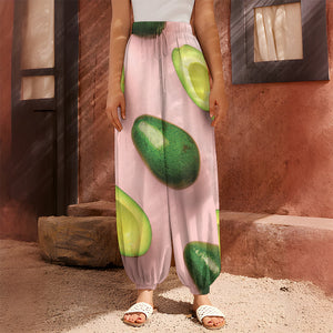 Avocado Cut In Half Pattern Print Harem Pants