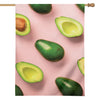 Avocado Cut In Half Pattern Print House Flag