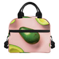 Avocado Cut In Half Pattern Print Insulated Lunch Bag