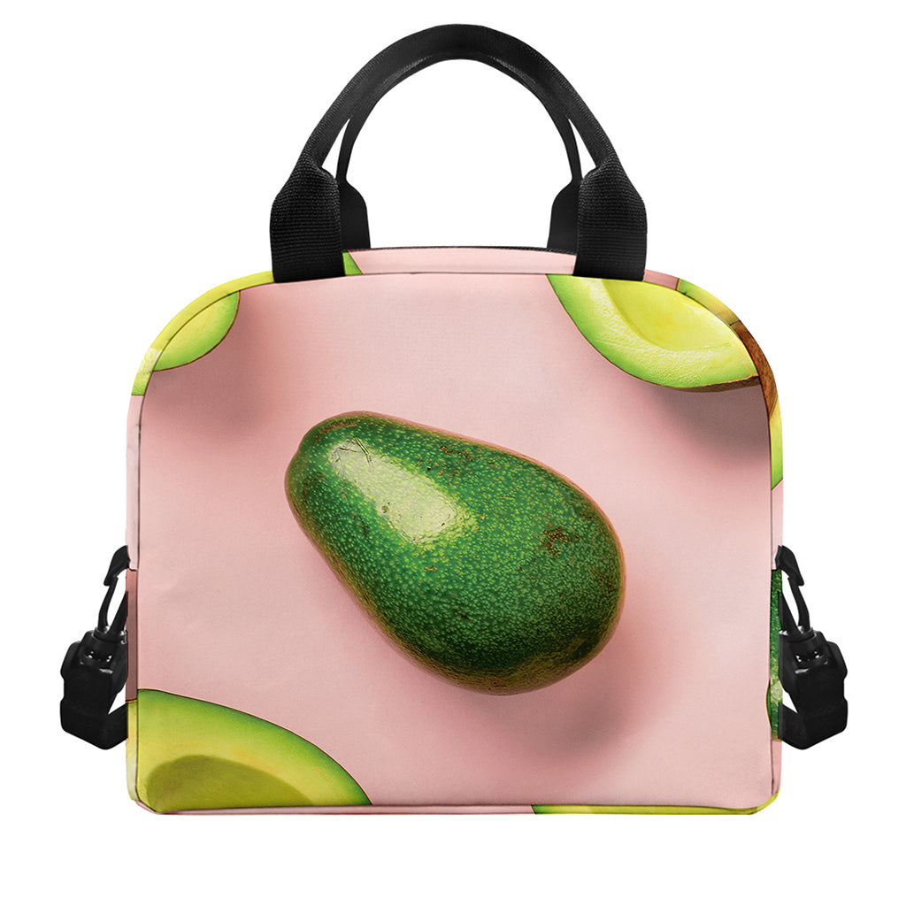 Avocado Cut In Half Pattern Print Insulated Lunch Bag