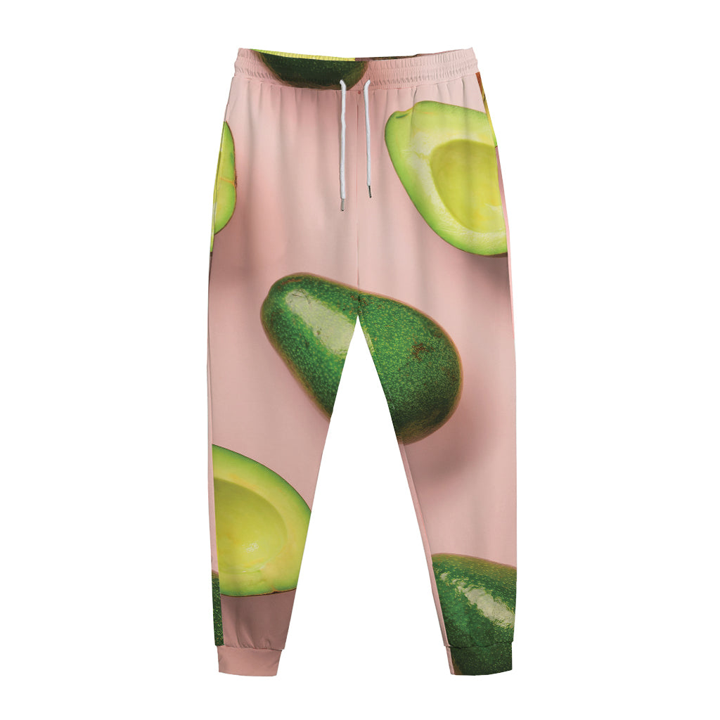 Avocado Cut In Half Pattern Print Jogger Pants