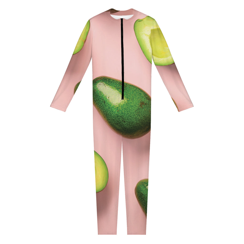 Avocado Cut In Half Pattern Print Jumpsuit