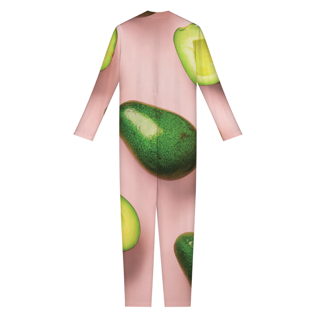 Avocado Cut In Half Pattern Print Jumpsuit