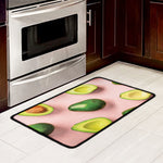 Avocado Cut In Half Pattern Print Kitchen Mat