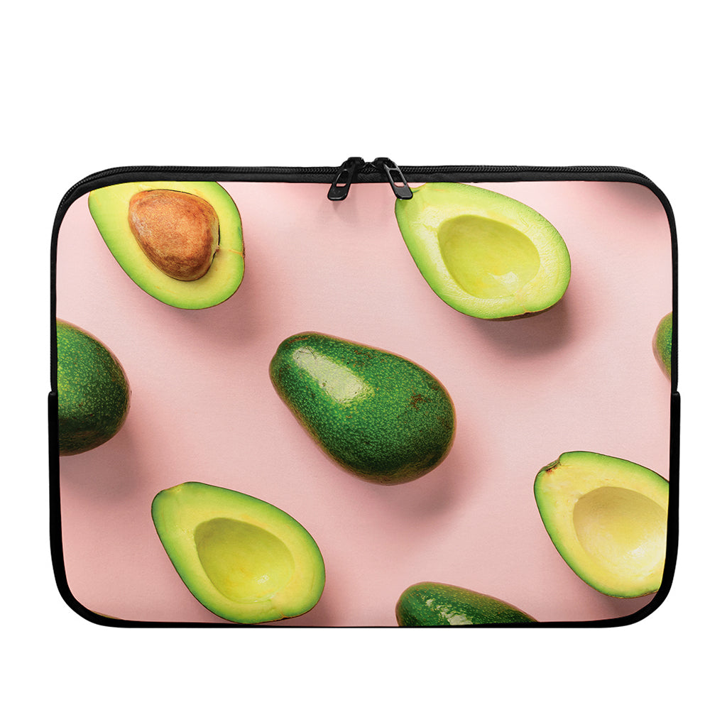 Avocado Cut In Half Pattern Print Laptop Sleeve
