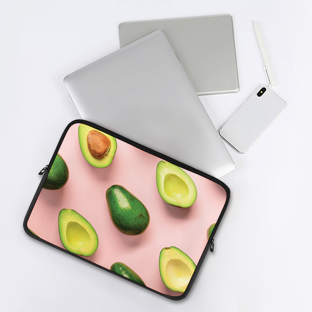 Avocado Cut In Half Pattern Print Laptop Sleeve
