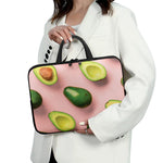 Avocado Cut In Half Pattern Print Laptop Sleeve With Handle