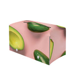 Avocado Cut In Half Pattern Print Leather Tissue Box Cover
